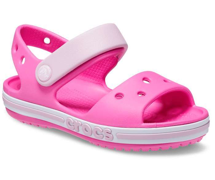 Дитячі сандалії для дівчинки Crocs Bayaband Kids Sandal Electric Pink — фото 5