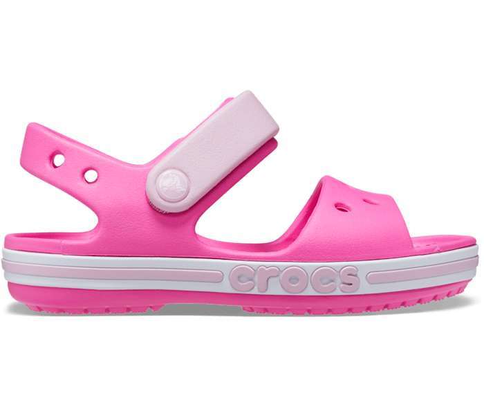 Дитячі сандалії для дівчинки Crocs Bayaband Kids Sandal Electric Pink — фото 8