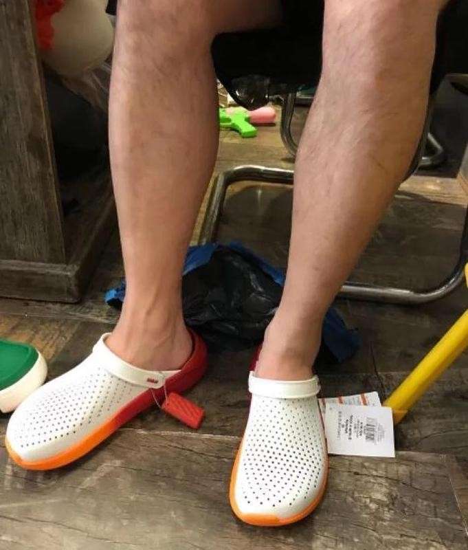 Жіночі Crocs LiteRide White Orange Clog — фото 4