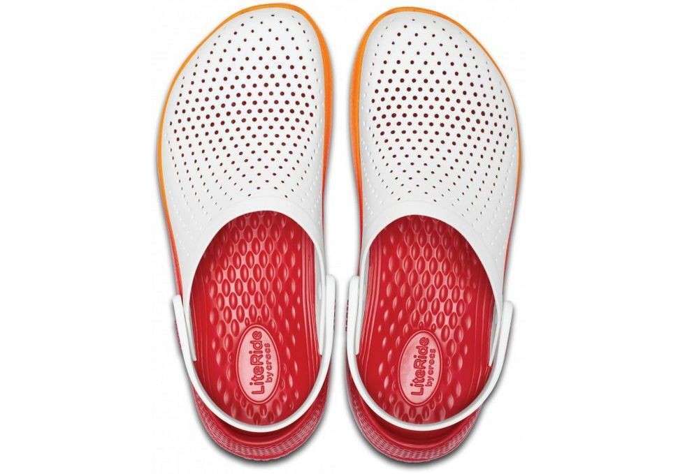 Жіночі Crocs LiteRide White Orange Clog — фото 8