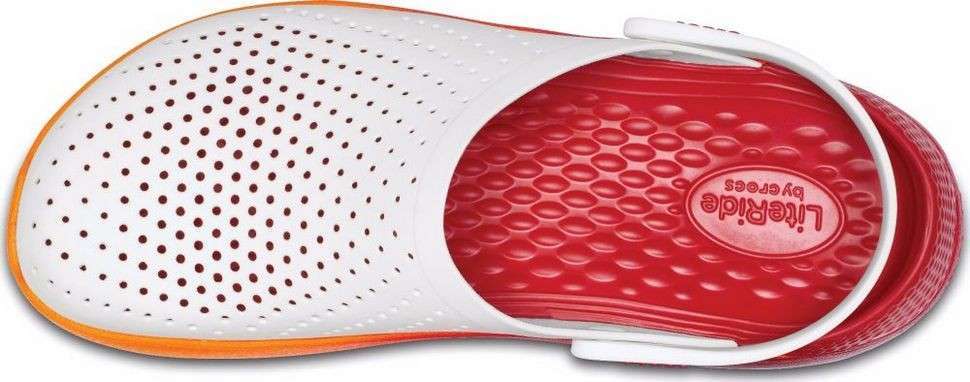 Жіночі Crocs LiteRide White Orange Clog — фото 9