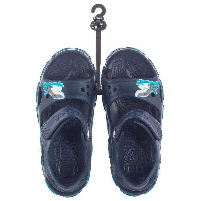 Дитячі сандалії для хлопчика Crocs Fun Lab Shark Band Sandal Navy — фото 4