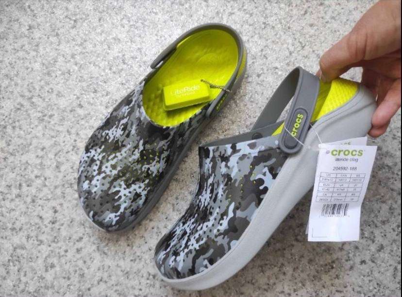 Чоловічі Crocs Literide Grey Light Green Camo — фото 12