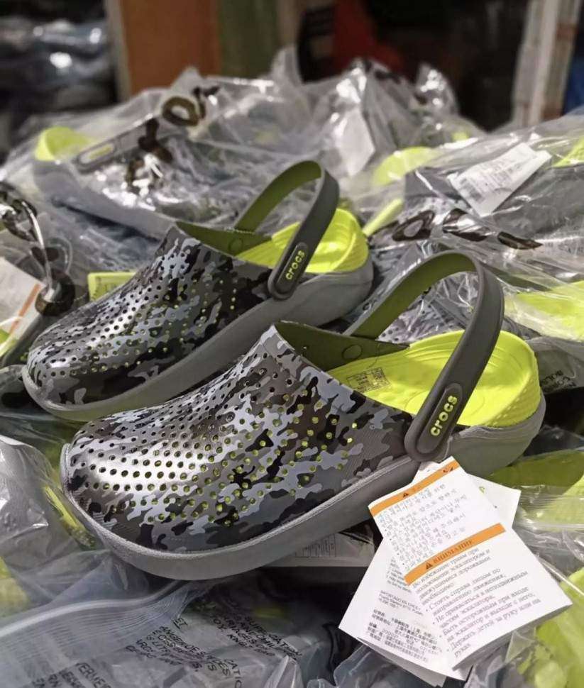 Чоловічі Crocs Literide Grey Light Green Camo — фото 4