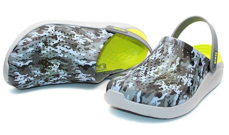 Чоловічі Crocs Literide Grey Light Green Camo — фото 6