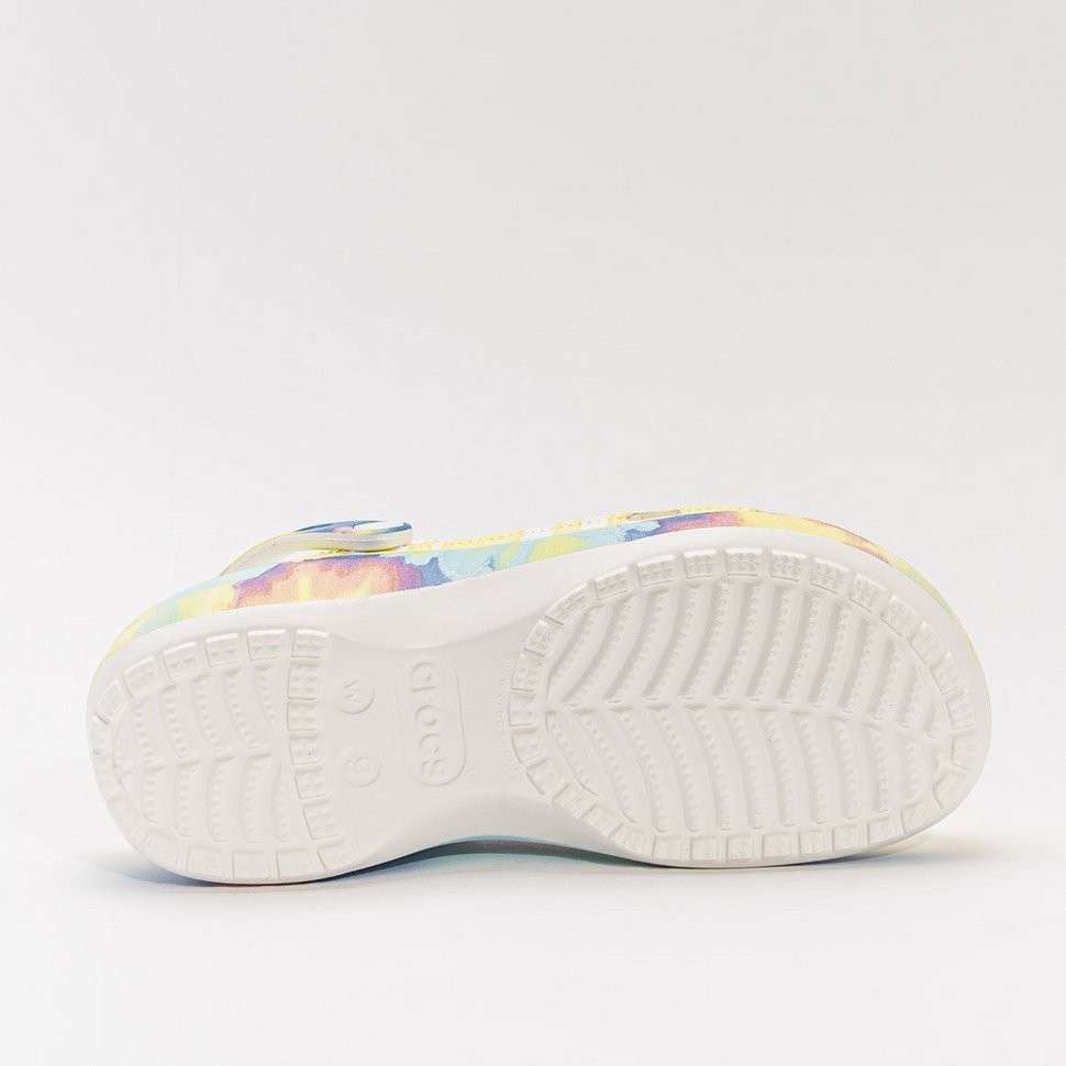 Жіночі Crocs Women's Classic Platform Tie-Dye Graphic Clog White / Multi — фото 11