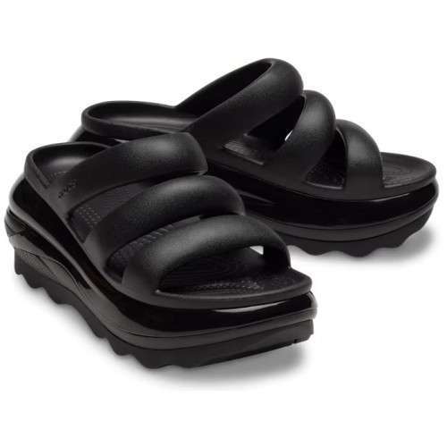Жіночі шльопанці Crocs Mega Crush Triple Strap Black — фото 1