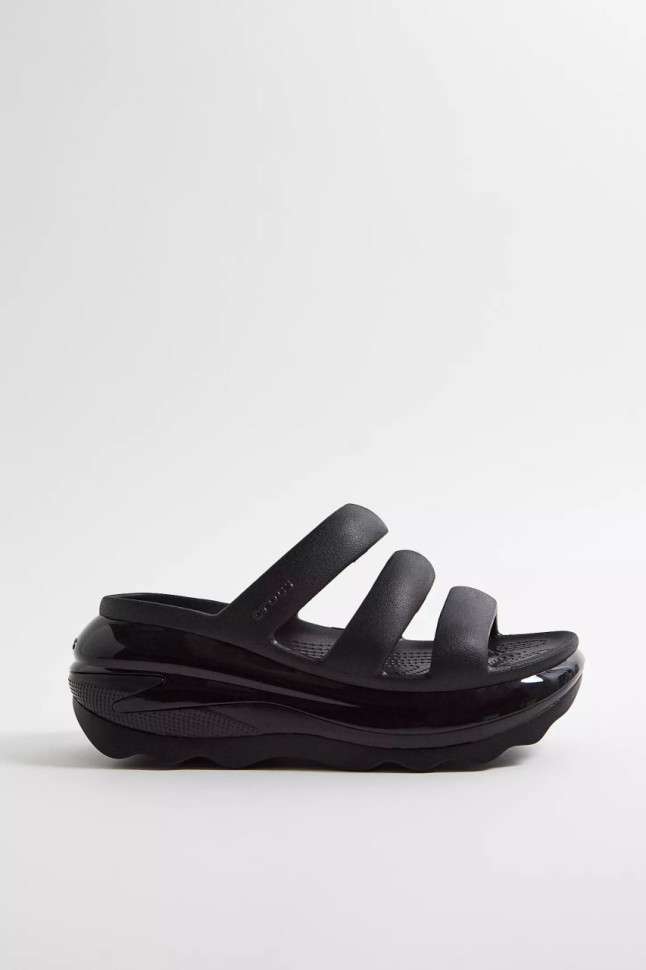 Жіночі шльопанці Crocs Mega Crush Triple Strap Black — фото 8