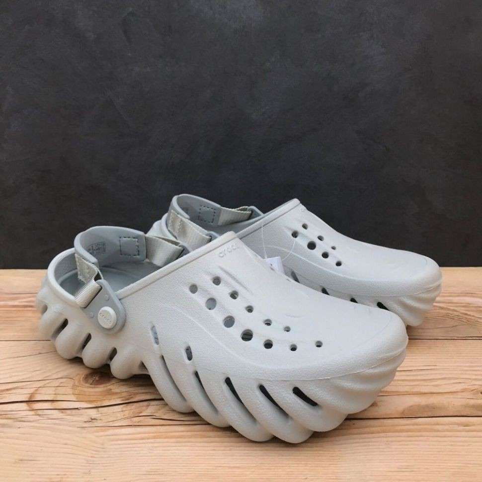 Чоловічі Crocs Echo Clog Atmosphere Light Grey — фото 2