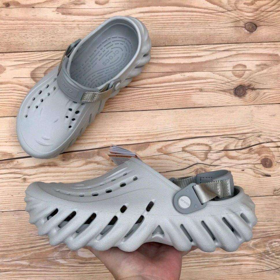 Чоловічі Crocs Echo Clog Atmosphere Light Grey — фото 14