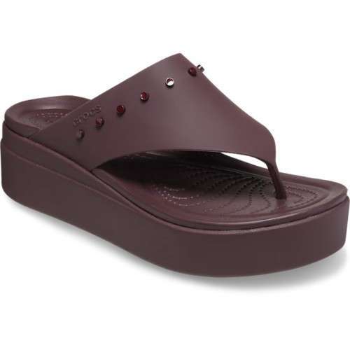 Жіночі в'єтнамки для пляжу Crocs Brooklyn Studded Flip Dark Cherry — фото 11