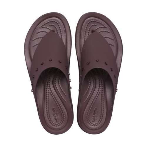 Жіночі в'єтнамки для пляжу Crocs Brooklyn Studded Flip Dark Cherry — фото 9