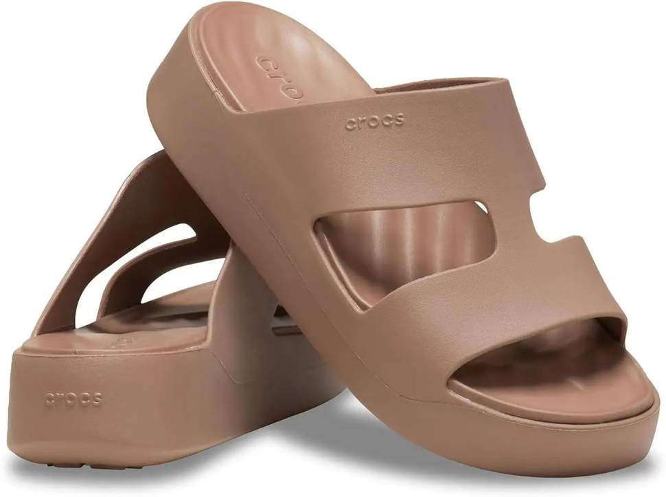 Жіночі шльопанці для пляжу Crocs Getaway Platform Slide H-Strap Latte