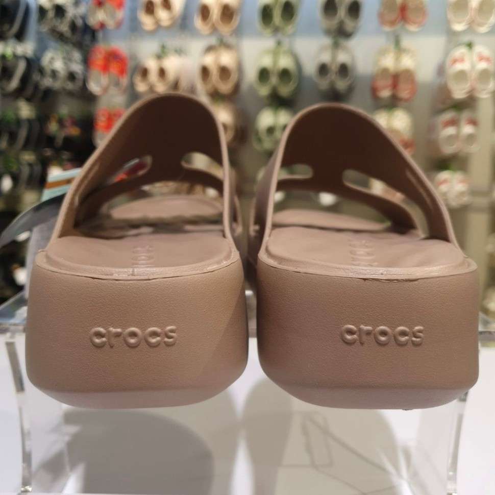 Жіночі шльопанці для пляжу Crocs Getaway Platform Slide H-Strap Latte — фото 7