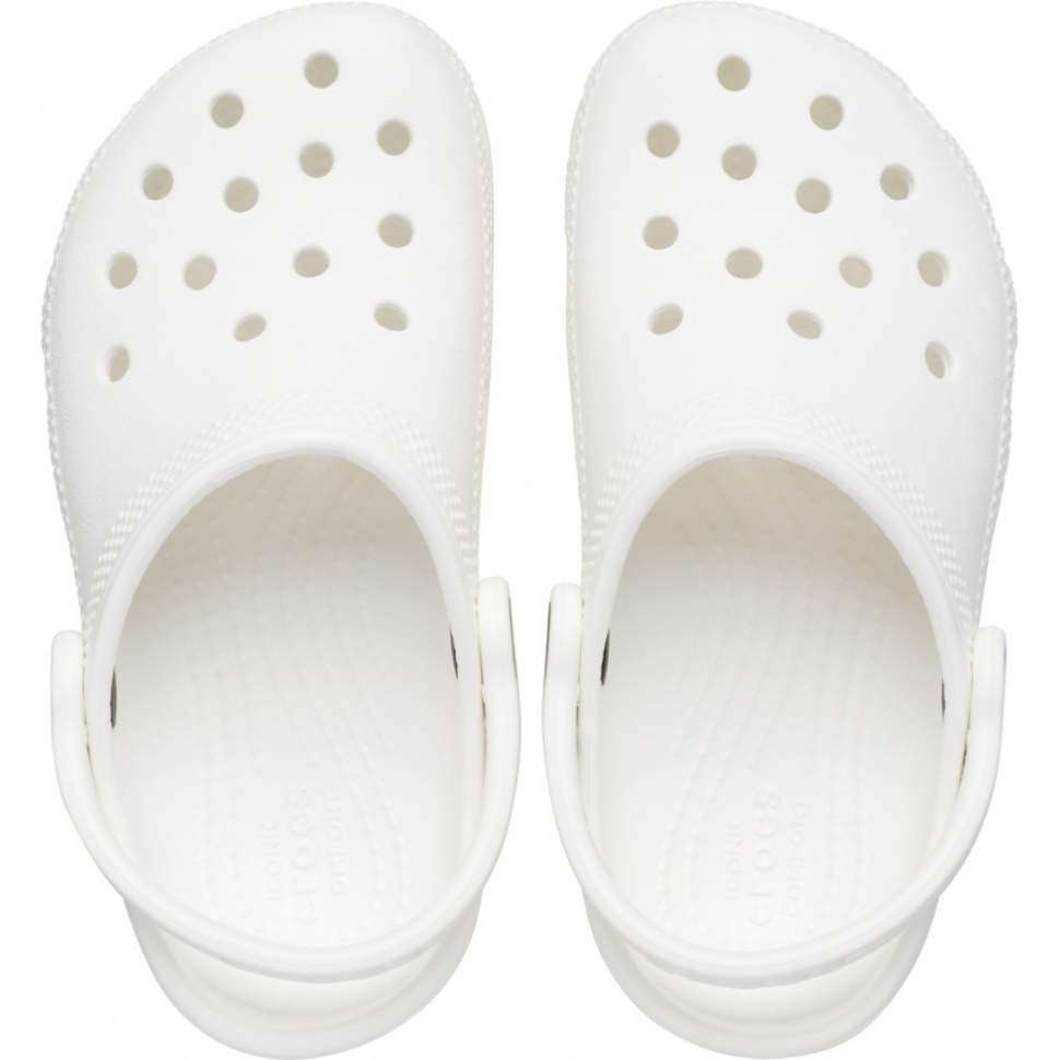 Дитячі Crocs для дівчинки Classic Clog Kids White — фото 7