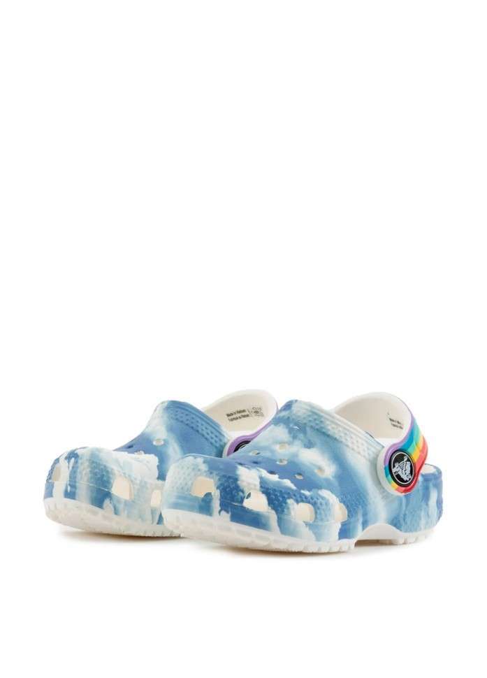 Дитячі Crocs для дівчинки Child Kids' Classic Graphic Clog White Rainbow — фото 4