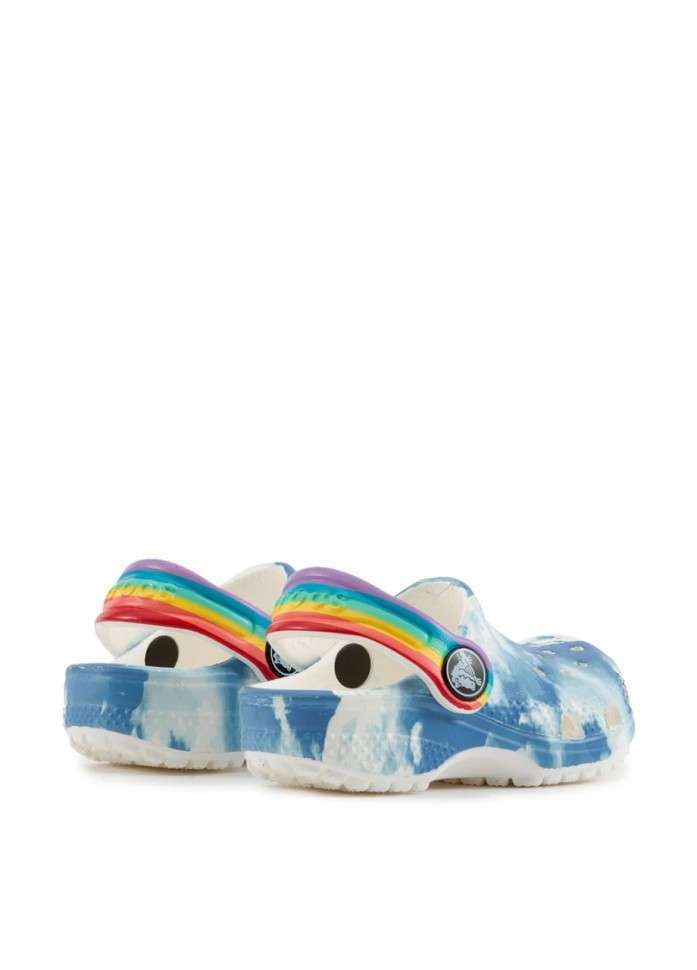 Дитячі Crocs для дівчинки Child Kids' Classic Graphic Clog White Rainbow — фото 5