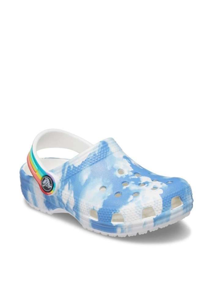 Дитячі Crocs для дівчинки Child Kids' Classic Graphic Clog White Rainbow — фото 7
