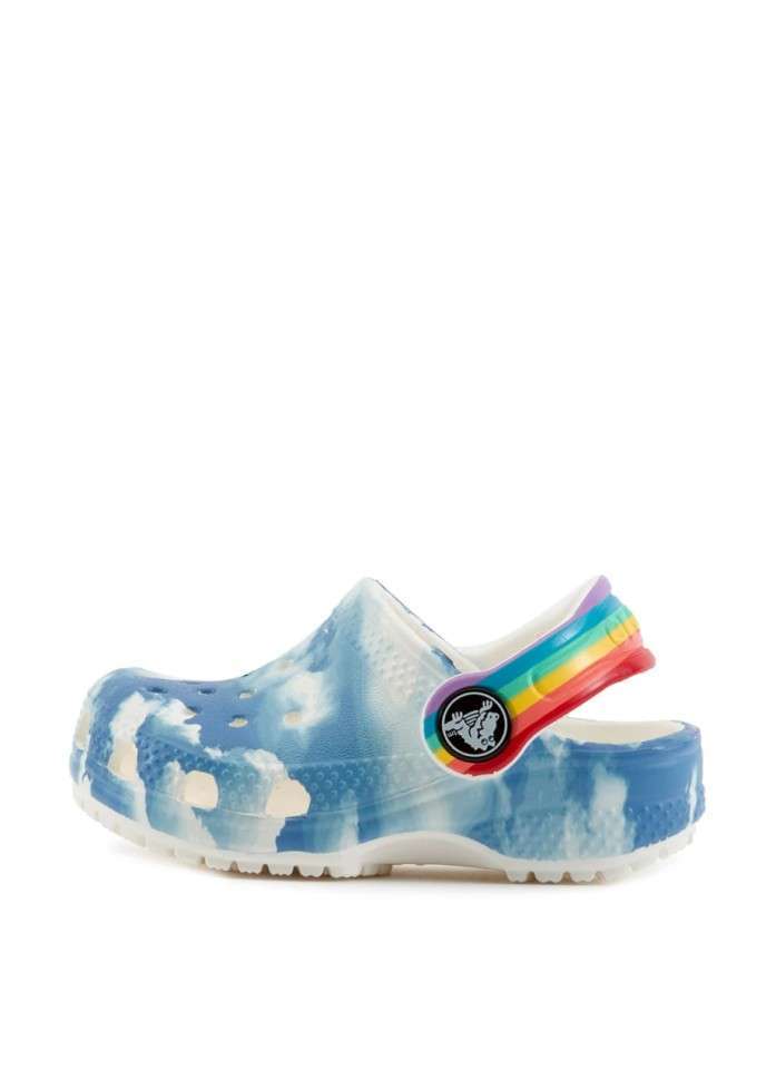 Дитячі Crocs для дівчинки Child Kids' Classic Graphic Clog White Rainbow — фото 8