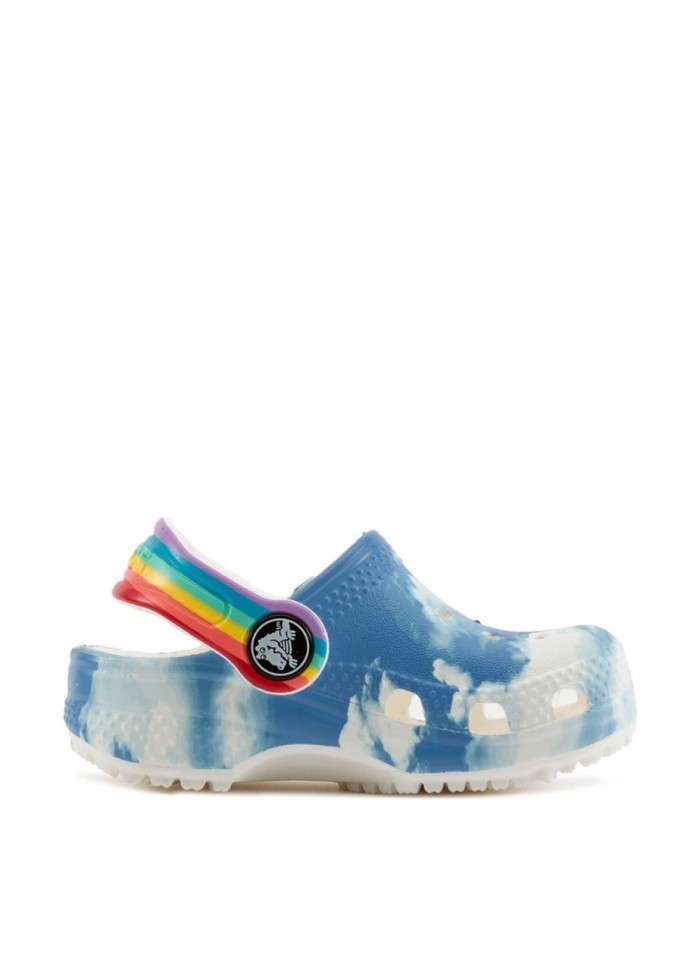 Дитячі Crocs для дівчинки Child Kids' Classic Graphic Clog White Rainbow — фото 9