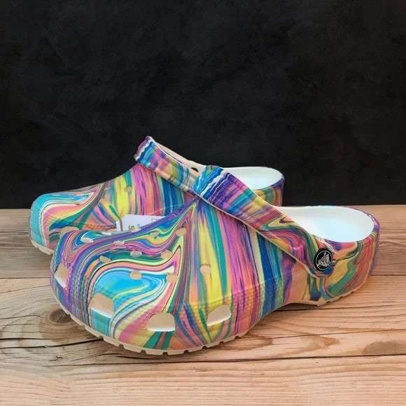 Дитячі Crocs для дівчинки Classic Kids Tie Dye clog — фото 11