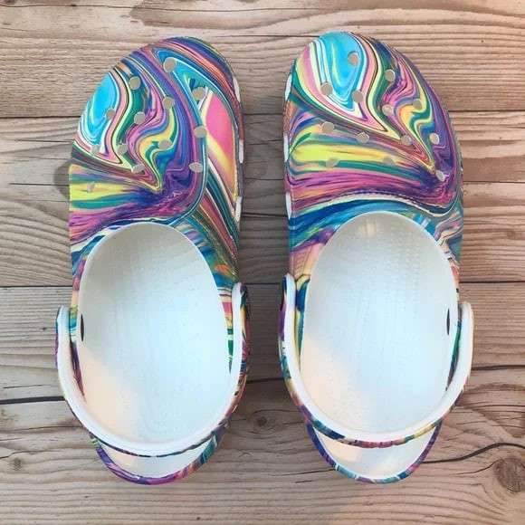 Дитячі Crocs для дівчинки Classic Kids Tie Dye clog — фото 15