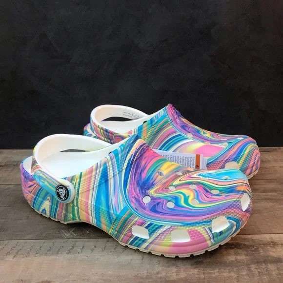 Дитячі Crocs для дівчинки Classic Kids Tie Dye clog — фото 4