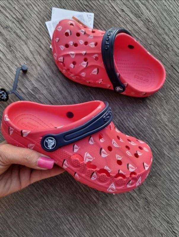Дитячі Crocs для дівчинки Bayaband Printed Clog K Poppy Roomy Fit — фото 5
