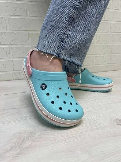 Дитячі Crocs для дівчинки Crocband Kids Ice Blue/White — фото 2