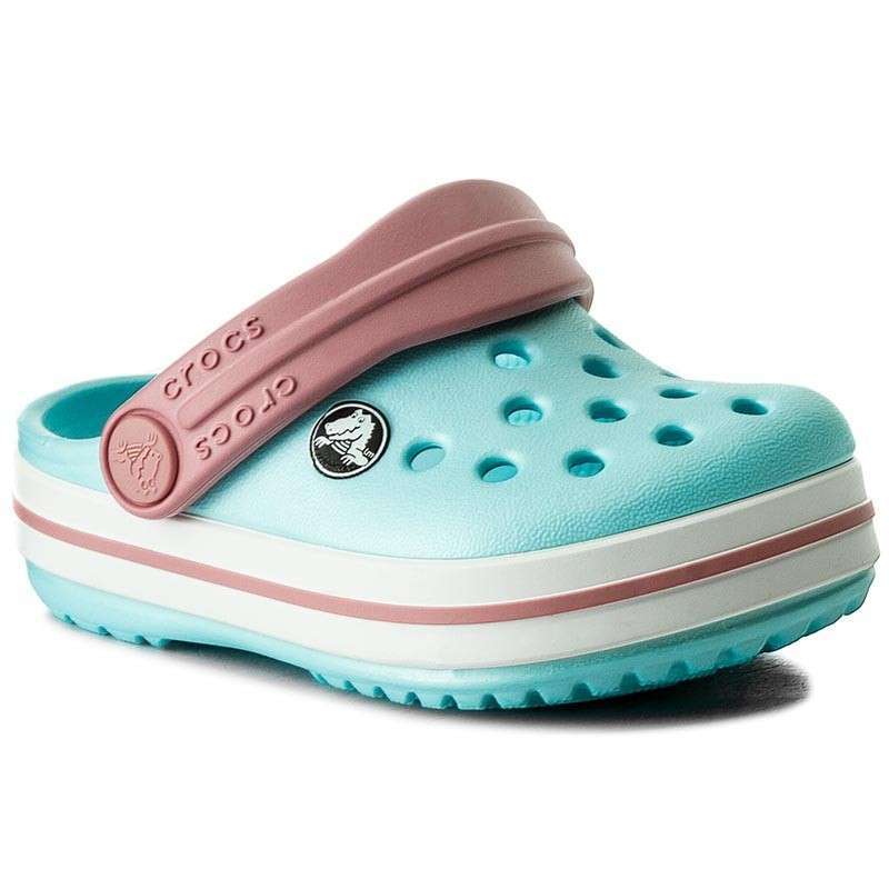 Дитячі Crocs для дівчинки Crocband Kids Ice Blue/White — фото 11
