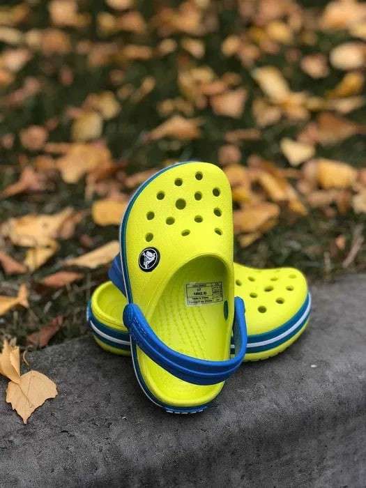 Дитячі Crocs-сабо для хлопчика Crocs Crocband Kids Tennis Ball Green/Ocean — фото 3