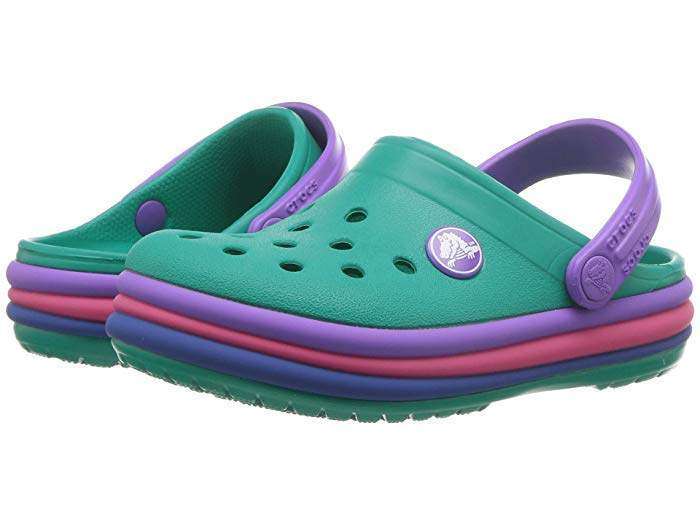 Дитячі Crocs для дівчинки Crocband Rainbow Band Clog Tropical Teal