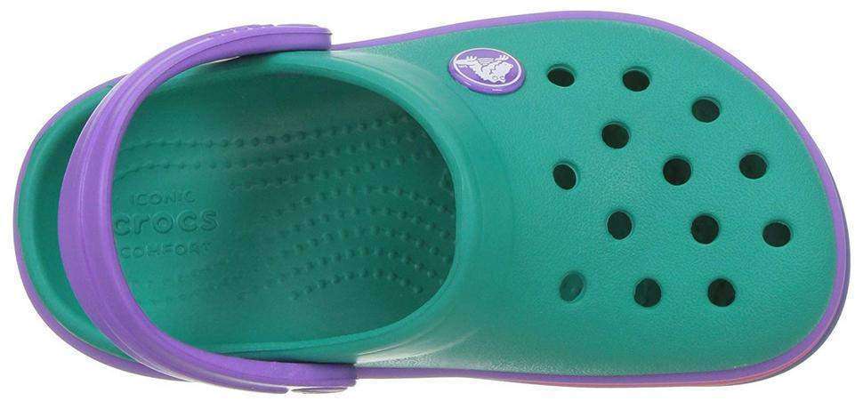Дитячі Crocs для дівчинки Crocband Rainbow Band Clog Tropical Teal — фото 8