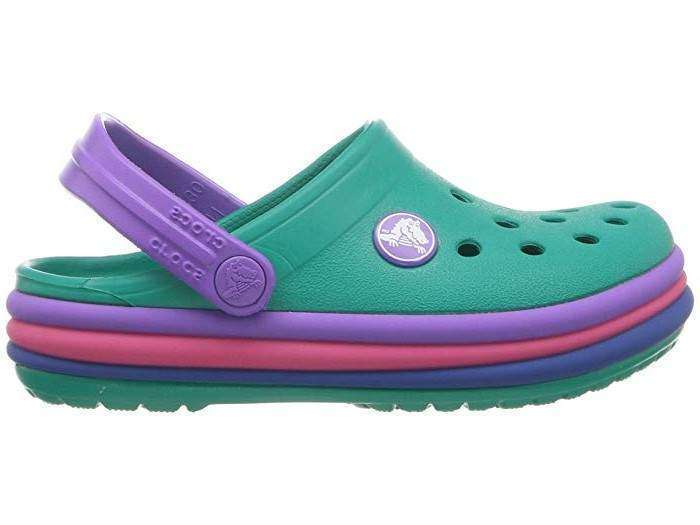 Дитячі Crocs для дівчинки Crocband Rainbow Band Clog Tropical Teal — фото 9
