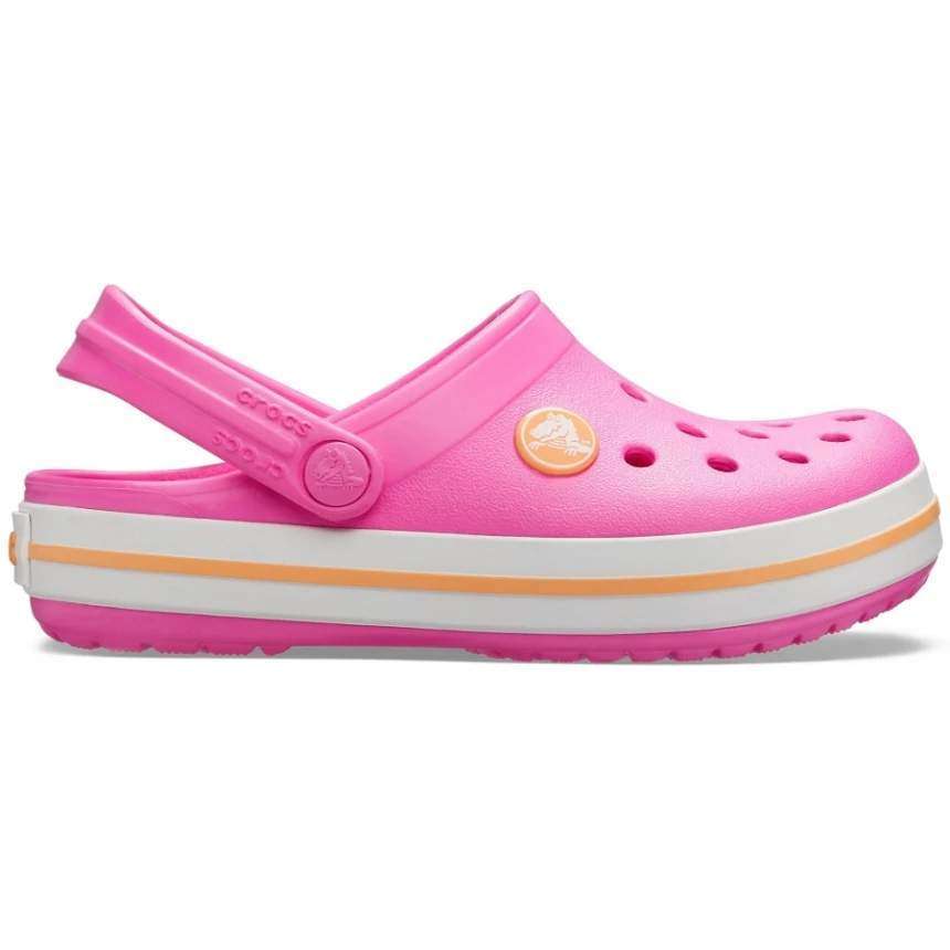Дитячі Crocs для дівчинки Crocband Kids Electric Pink / Cantaloupe — фото 3
