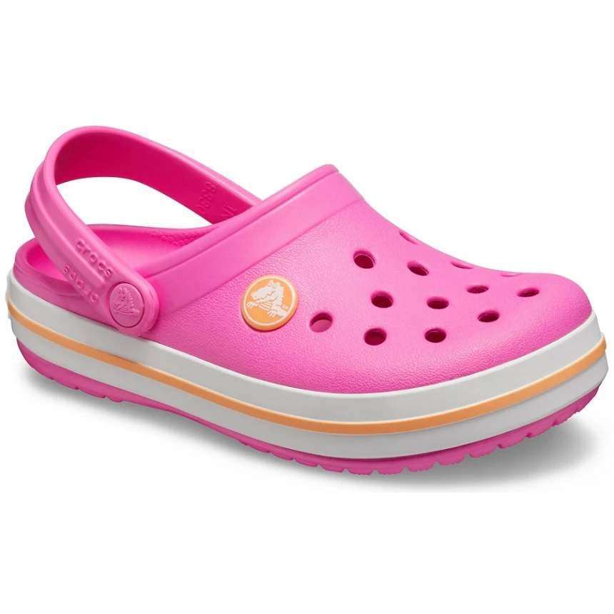 Дитячі Crocs для дівчинки Crocband Kids Electric Pink / Cantaloupe — фото 6