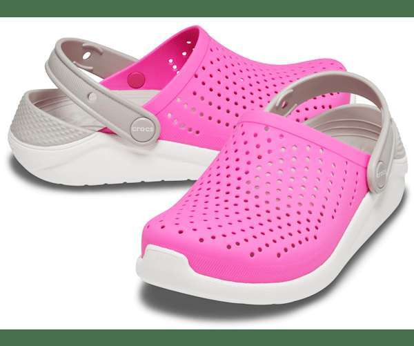 Дитячі Crocs для дівчинки LiteRide Clogs Electric Pink/White