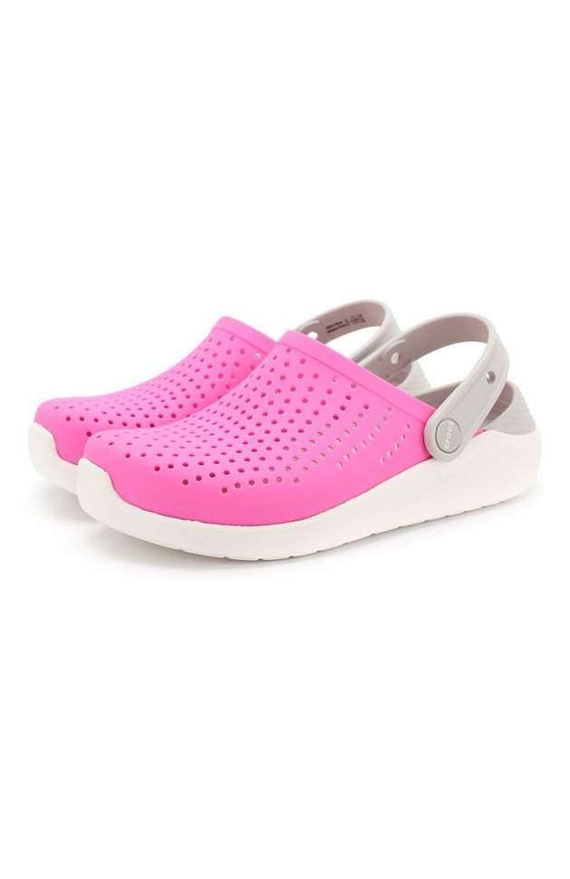 Дитячі Crocs для дівчинки LiteRide Clogs Electric Pink/White — фото 12