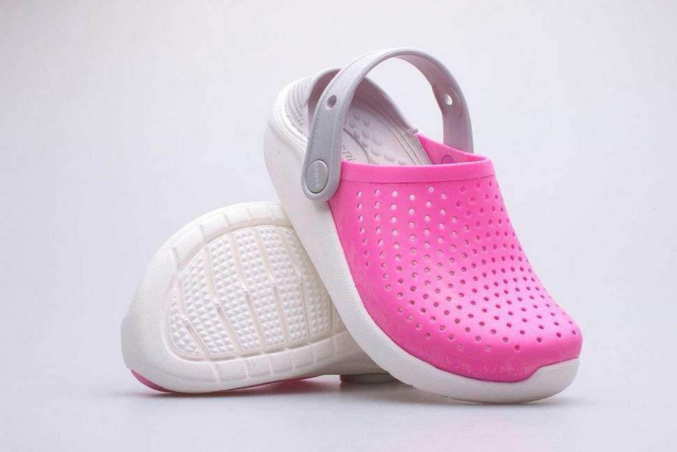 Дитячі Crocs для дівчинки LiteRide Clogs Electric Pink/White — фото 5