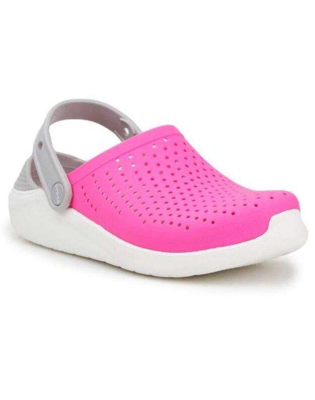 Дитячі Crocs для дівчинки LiteRide Clogs Electric Pink/White — фото 7