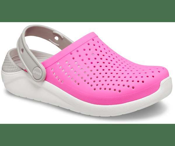Дитячі Crocs для дівчинки LiteRide Clogs Electric Pink/White — фото 10