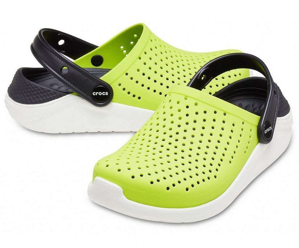Дитячі Crocs-сабо для хлопчика Crocs LiteRide Clog Lime Punch/Black