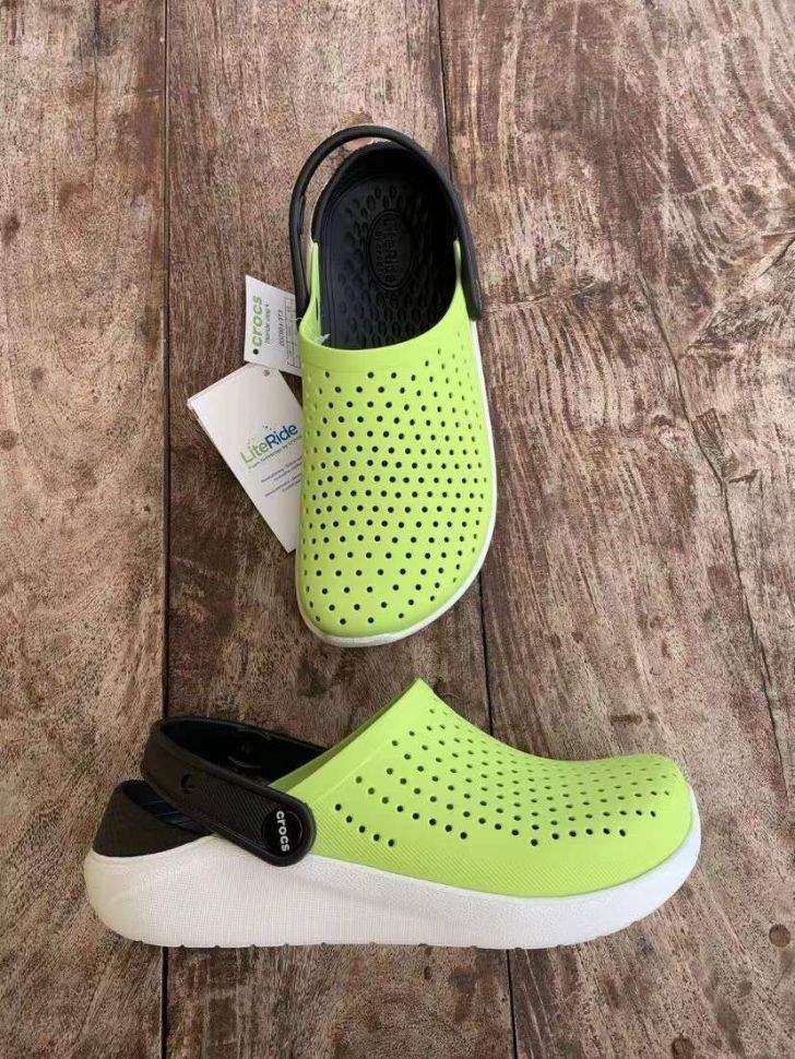 Дитячі Crocs-сабо для хлопчика Crocs LiteRide Clog Lime Punch/Black — фото 2