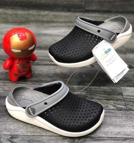 Дитячі Crocs-сабо для хлопчика Crocs Kids’ LiteRide Clog Black/White — фото 2