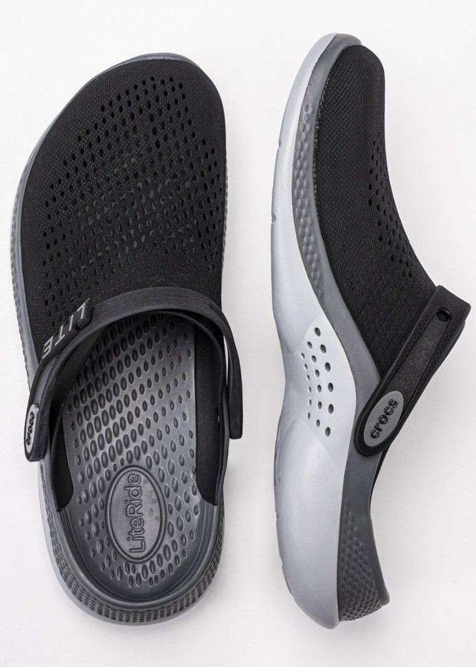 Дитячі Crocs-сабо для хлопчика Crocs Literide Clog 360 Black/Slate Grey — фото 2