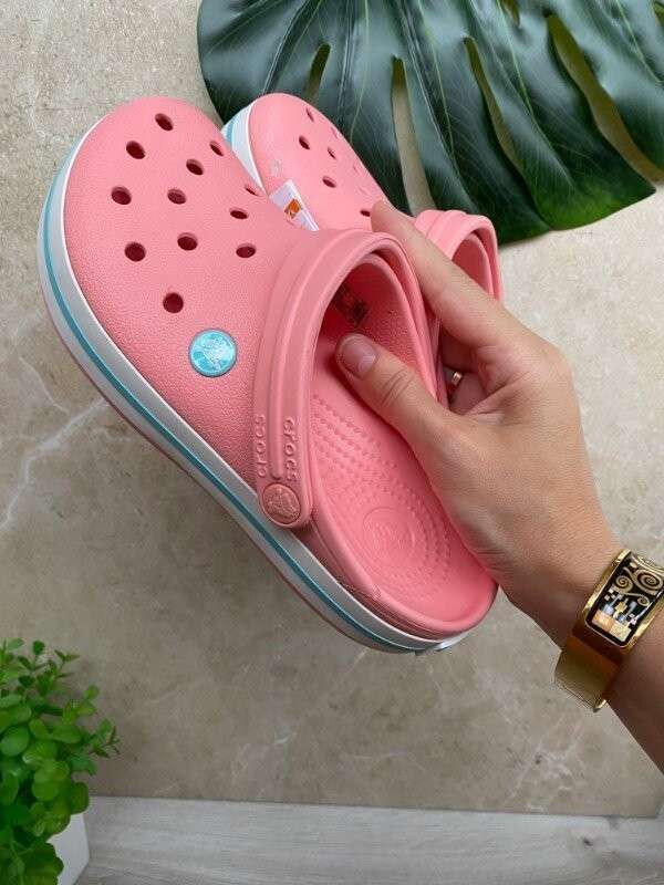 Дитячі Crocs для дівчинки Crocband Melon/Ice Blue Clog — фото 2