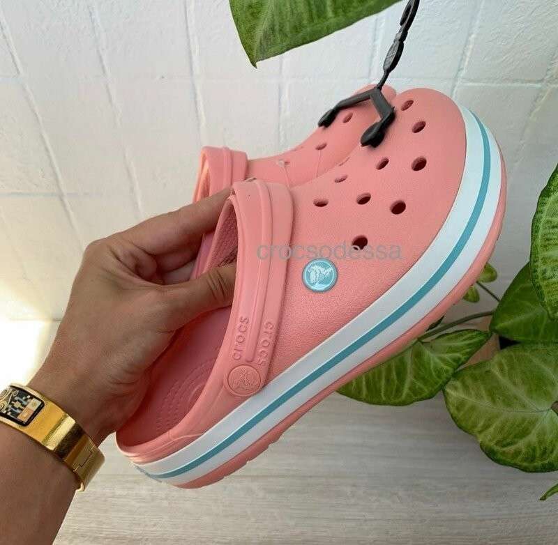 Дитячі Crocs для дівчинки Crocband Melon/Ice Blue Clog — фото 4