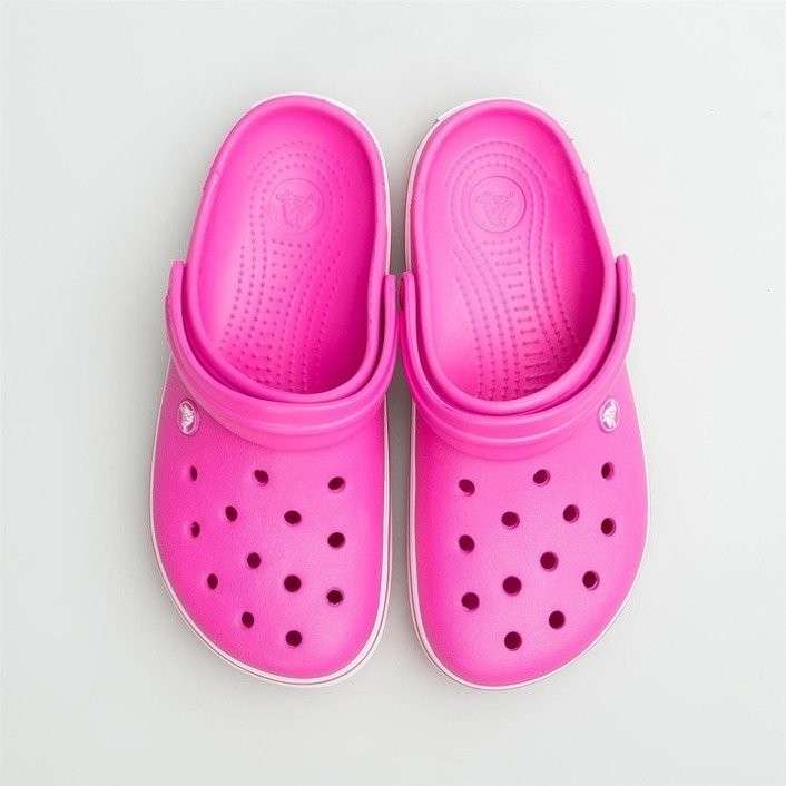 Дитячі Crocs для дівчинки Crocband Electric Pink/White — фото 8