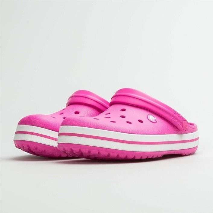 Дитячі Crocs для дівчинки Crocband Electric Pink/White — фото 9