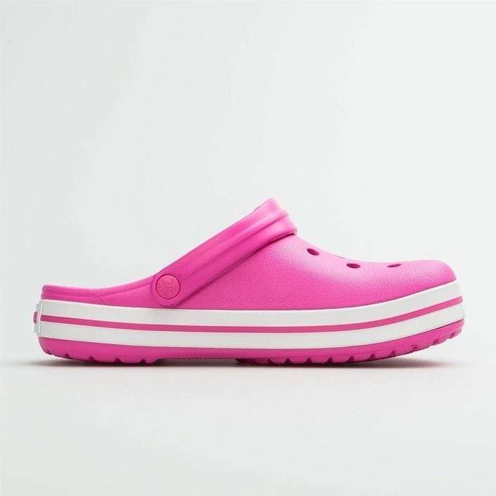 Дитячі Crocs для дівчинки Crocband Electric Pink/White — фото 10